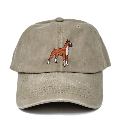 Boxer dog embroidered dad hat, Boxer embroidered baseball cap