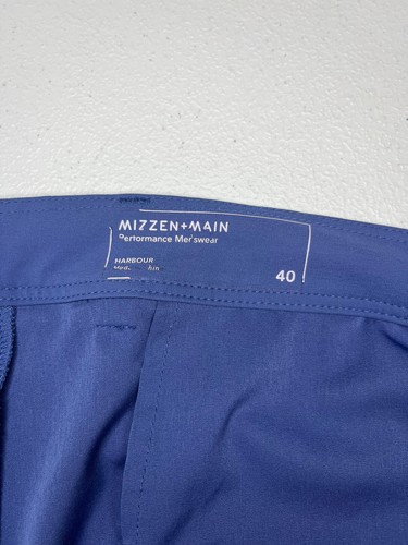 Mizzen Main Harbour Performance Stretch Golf Shorts Men 40 Navy Blue Lightweight - Picture 3 of 3
