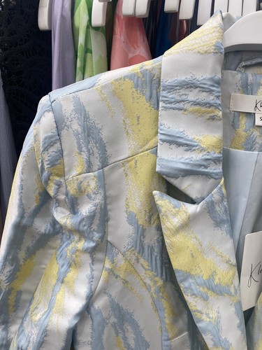 KLESIS Suit Womens Sz Large Jacket Top And Short 3-piece set Multicolored NEW - Picture 10 of 13