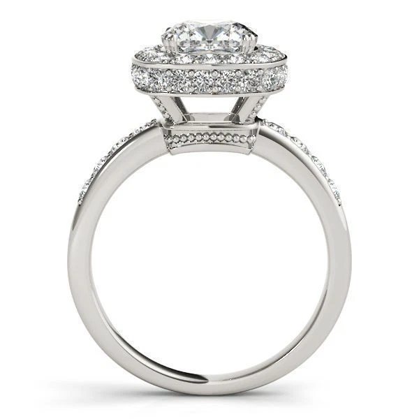 2.03 ct center Cushion cut Diamond Halo style Engagement Solitaire 14k Gold Ring - Image 2 of 2