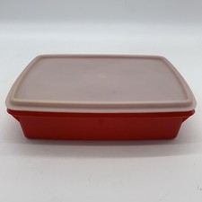 Tupperware Tuppercraft 767-13 Red Craft Storage Organizer Lid Stow N Go USA