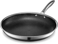 Hybrid Nonstick 12-Inch Frying Pan, Stay-Cool Handle, Dishwasher-Friendly, Oven-