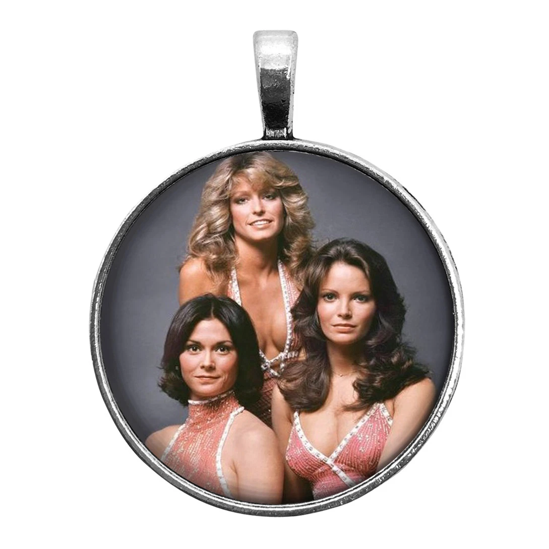 Charlie s Angels Necklace Key Ring Cufflinks Tie Clip Ring Earrings Classic TV