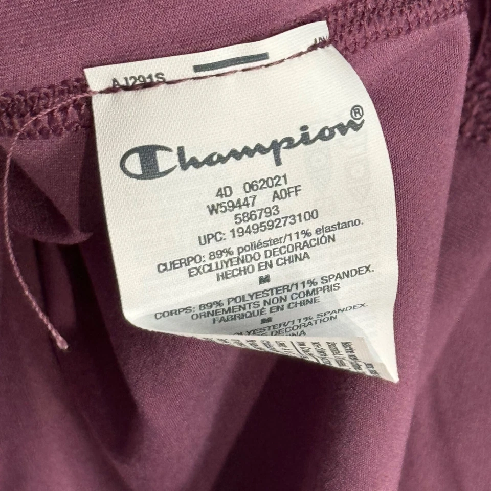 Camiseta de rendimiento de manga larga Champion para mujer absorbente y antiolor talla M púrpura Foto 3 de 4
