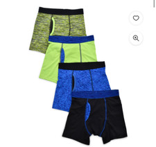 4 PACK Athletic Works Boys Performance Boxer Briefs Sz Sm Multicolor NWT
