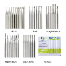 Wave Dental High Speed Burs FG 330 557 4 6 Carbide Burr Friction Grip Round Pear