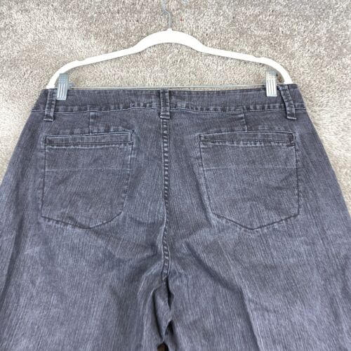 Croft & Barrow Straight Jeans Women's Size 14 AVG Black High Rise Slash Pocket - Picture 4 of 8