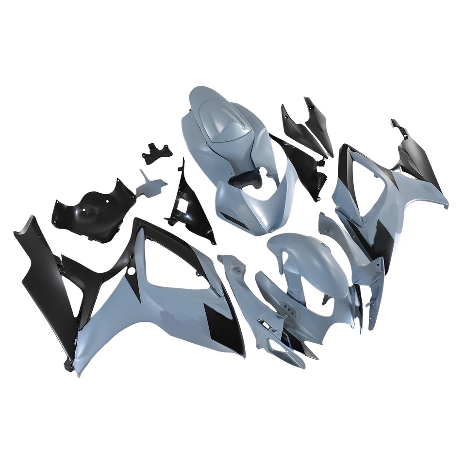 Plastic Fairing for GSXR 600 GSXR 750 2006 2007 Suzuki Bodywork Matte Grey Black Foto 2 de 4