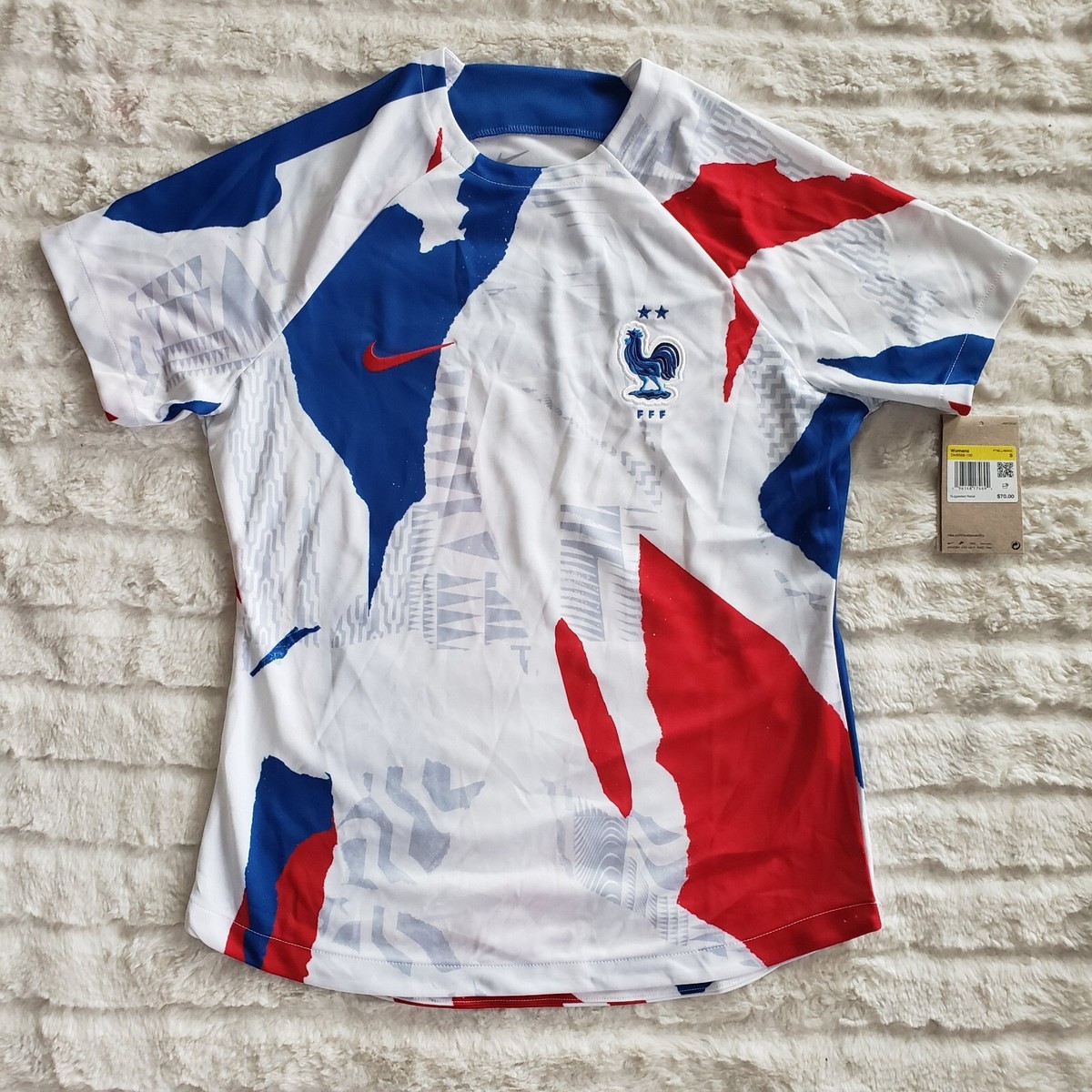 22- 23 フランス France 22/23 Pre-Match Nike Stadium Soccer Jersey Size L NWT