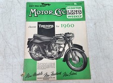 1959 Motor Cycling Scooter Weekly Magazine 1960 Norman Harleys New Models