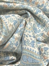 Peter Pan Fabrics 4 Yards Blue Paisley Cotton Quilting 44" Wide Crafts Sewing