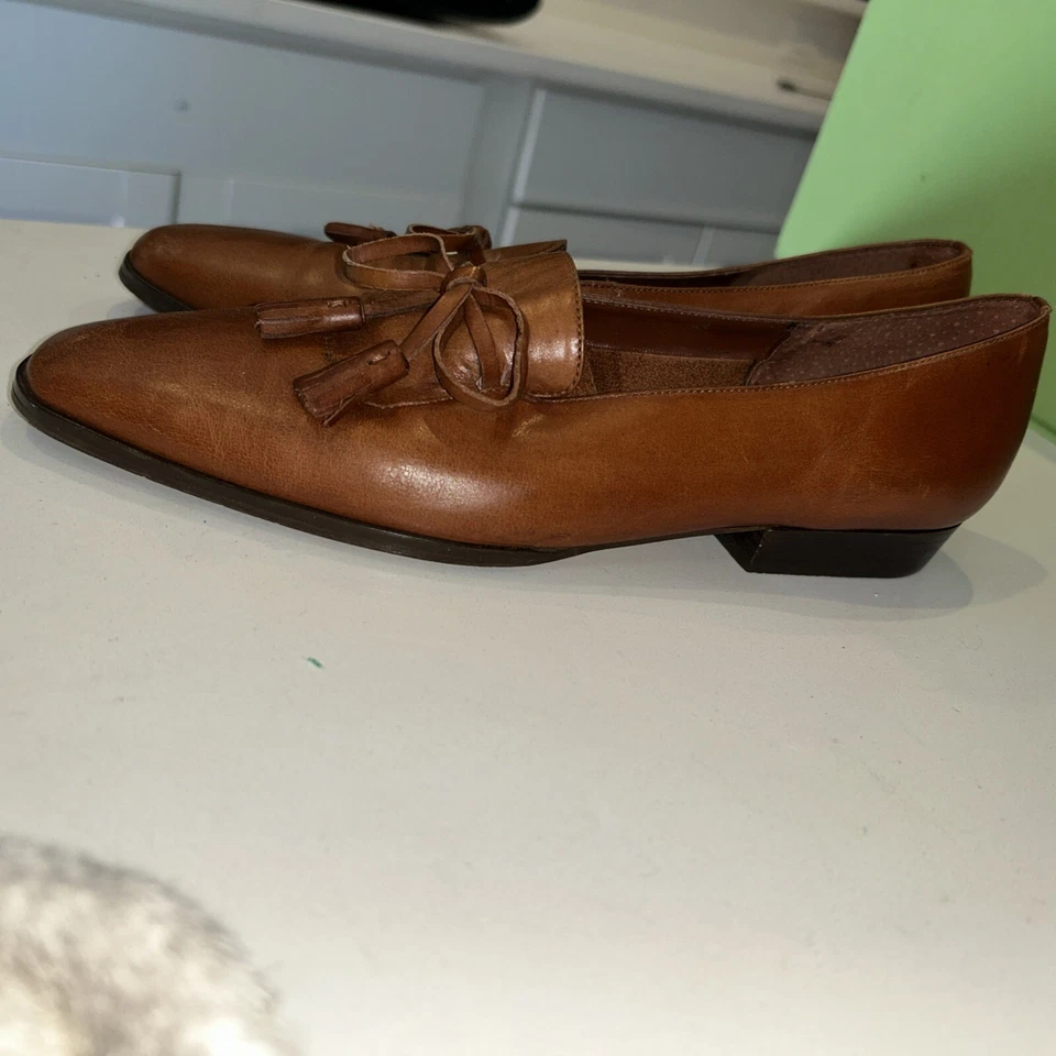 Connie Brasileño Cuero Mujer’s Zapatos de Vestir Marrón Talla 7 1/2 Goodfellas Foto 3 de 4