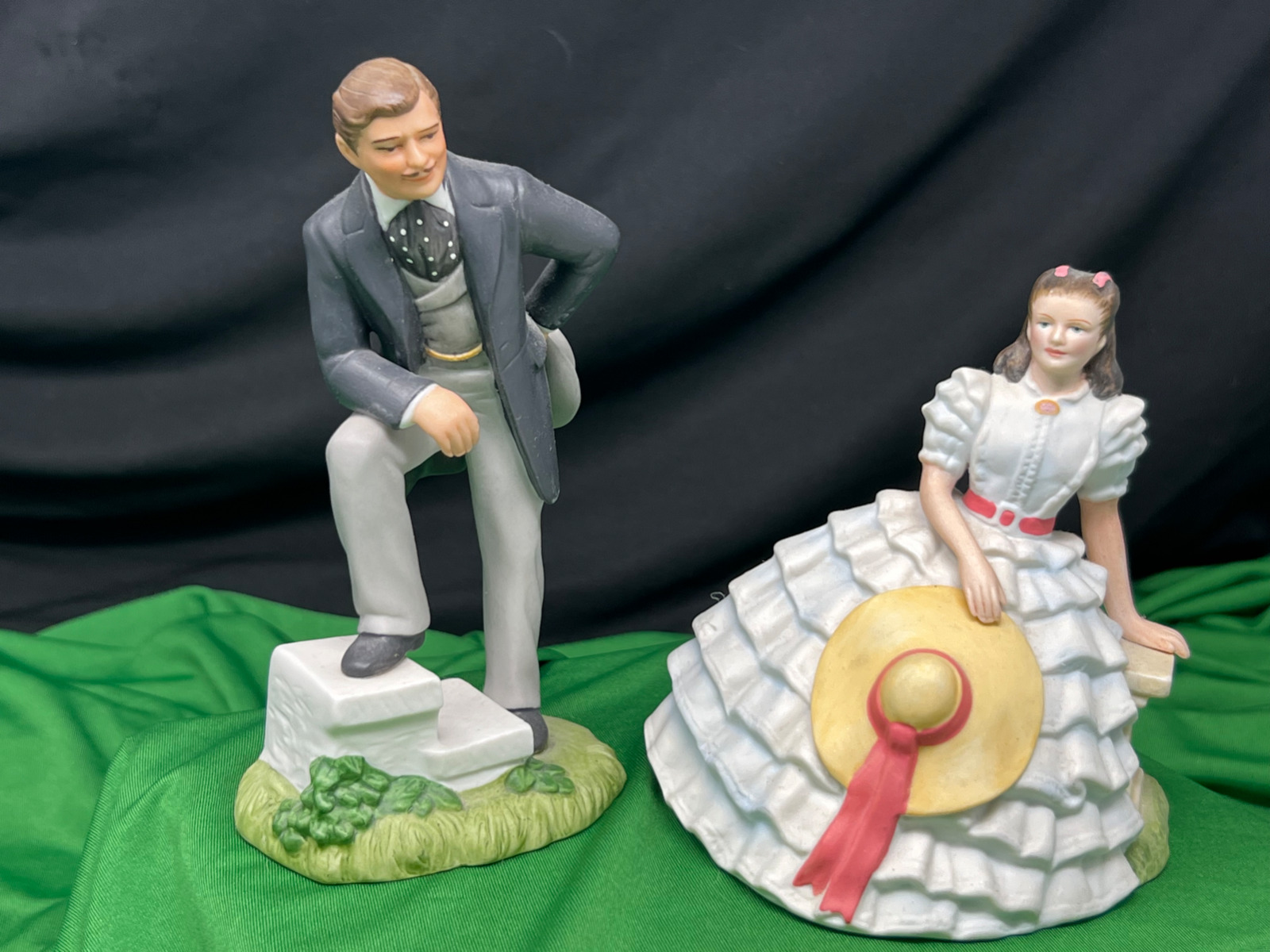 Rhett Butler & Scarlett O'Hara Porcelain Figurines, "Gone with the Wind" Avon