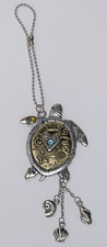 Charming Turtle Sea Shells Charms Ocean Themed Keychain Gems