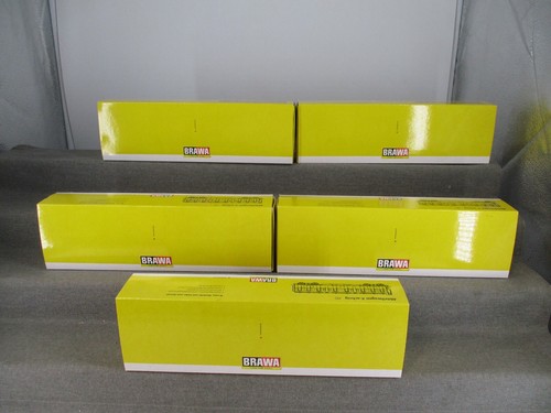 Brawa Spur H0 3x 45256/2x45257 Abteilwagen Set AB/ABC Licht AC in OVP | Zustand: Gebraucht