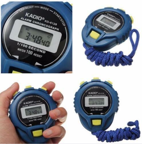 KADIO Timer Digitale LCD Portatile Stop Orologio Contachilometri Sportivi Cronometro Impermeabile - Foto 1 di 10