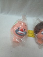 2 Clown Crafting Doll Heads