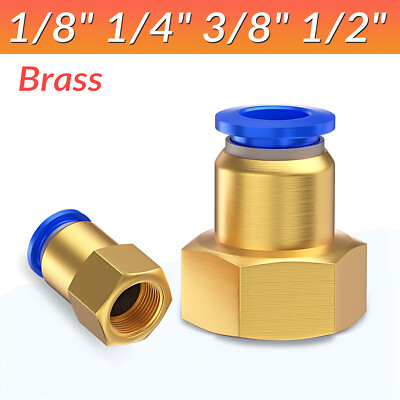 PNEUMATIC PUSH IN FITTING AIR WATER PIPE - FEMALE STRAIGHT STUD 4-6-8-10-12-16MM