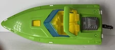 Vintage 1970’s American Plastic Inc.  Yellow & Green Speedboat With Motor