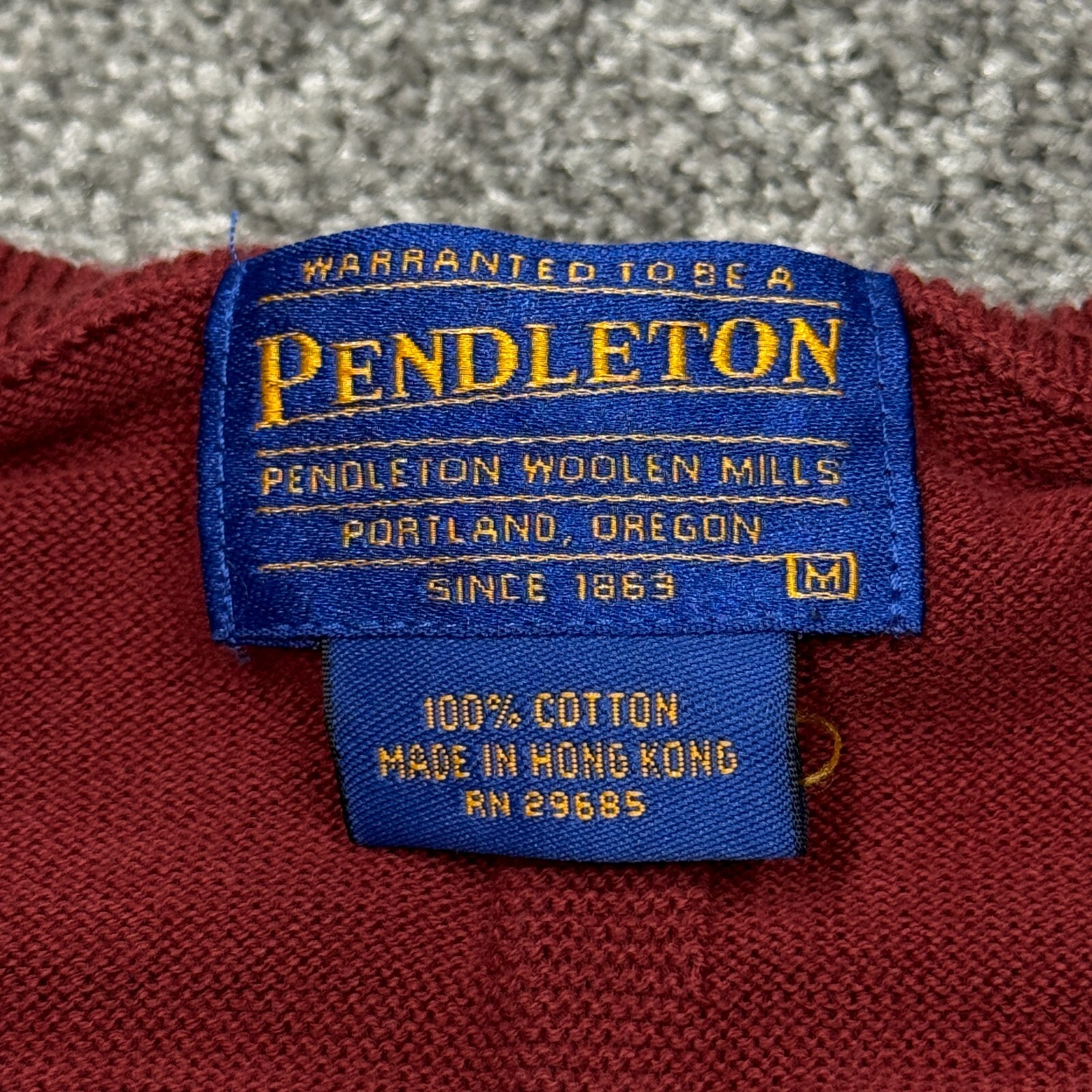 Pendleton Sweater Men Medium Red Pullover Washabl… - image 4