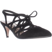 Nina Francie Lace-up Low-heel Pumps - Black Suede, 5.5 Us on sale Nina Francie Lace-up Low-heel Pumps - Black Suede, 5.5 Us on sale