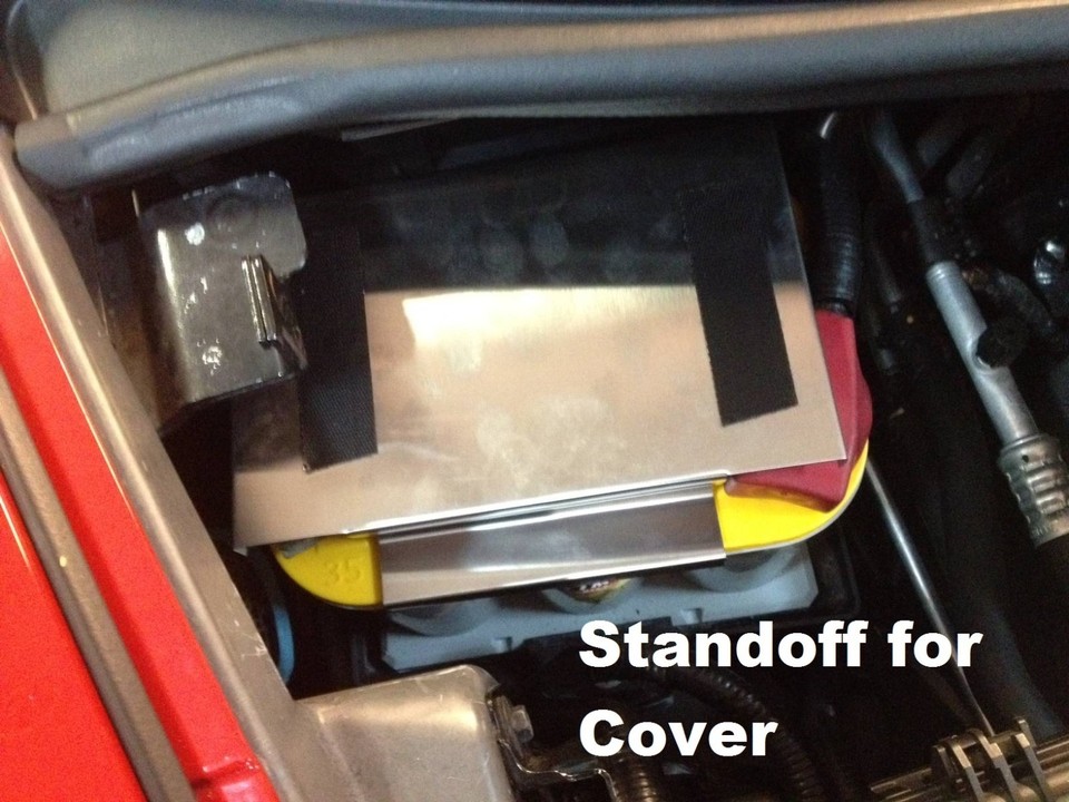 2005-2013 Corvette C6 2 Pc Battery Cover Black Aluminum engine dress ...