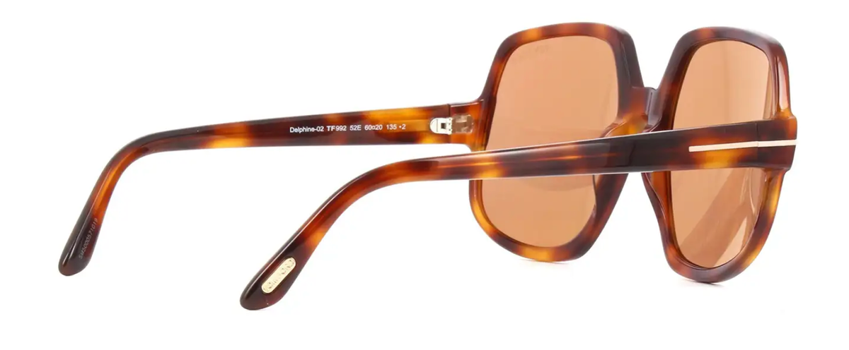 Tom Ford TF 992 52E Delphine-02 Sunglasses Havana;Brown FT  display picture 1