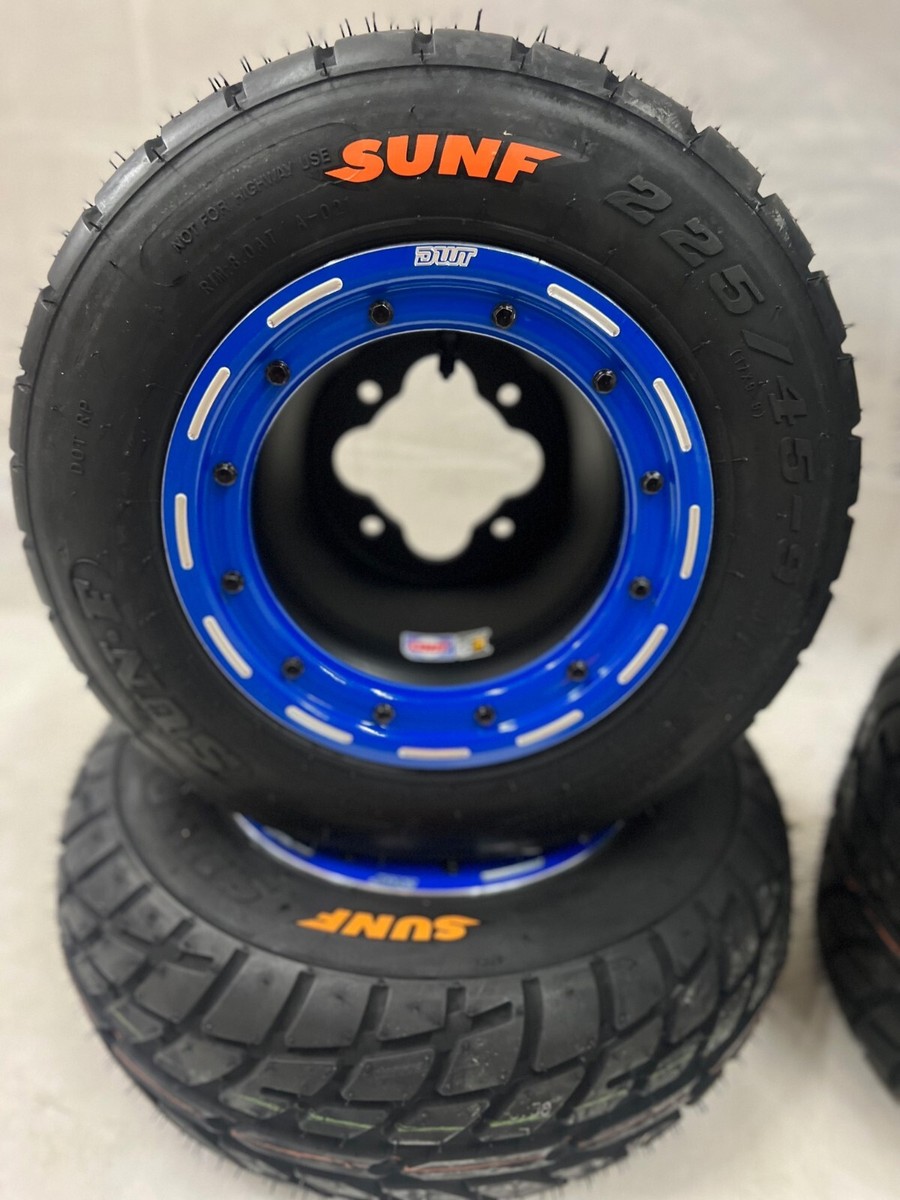 DWT G3 Beadlock Wheels Sunf A021 Street Tires Honda TRX 250R 400EX