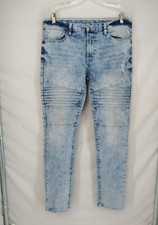 Southpole Women's Jeans Light Stone Wash Mid Rise Light Distress Size 32X29