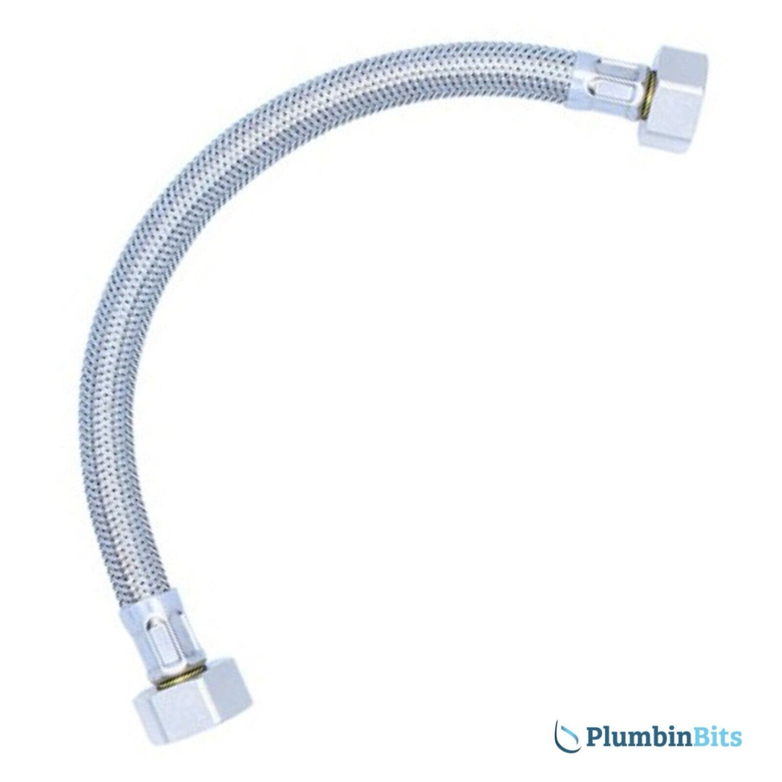 Viva 1/2"" to 1/2"" BSP Flexible Braided Tap & Inlet Valve Connector 300mm SSH13