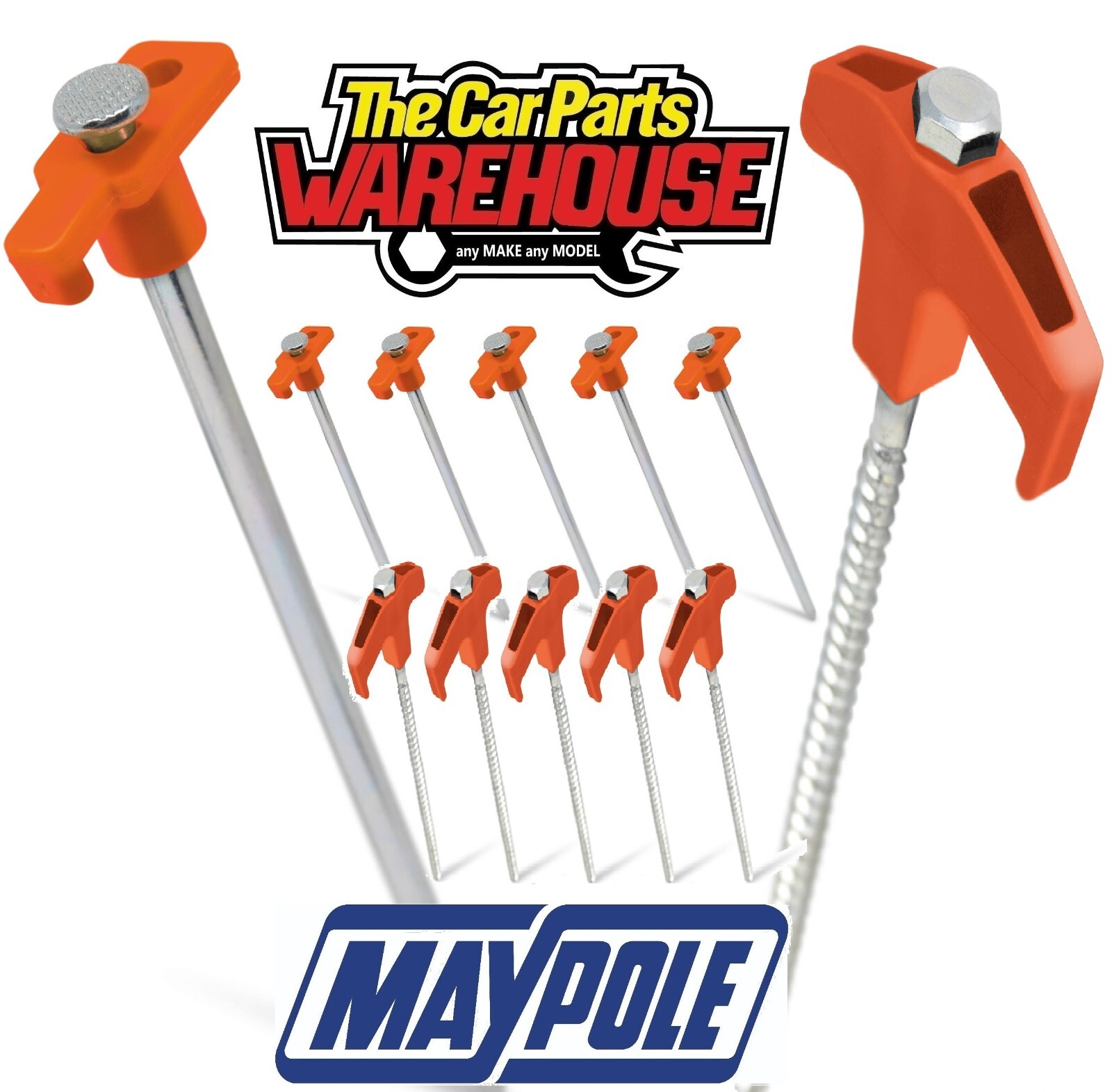 Hard Gound Heavy Duty Tent Peg Stake Pegs CORKSCREW ROCK SCREW Metal