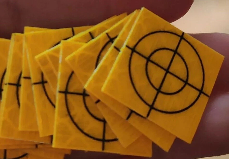 VEVOR 30x Retro Survey Targets (30 Pack) 20x20 mm Adhesive For Total Stations EDM