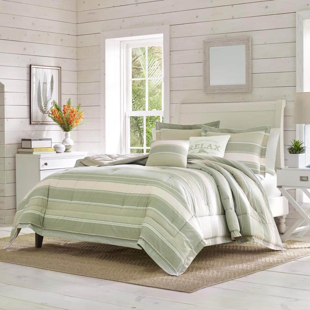 Tommy Bahama Bedding Sets 5-Piece Cotton Queen Comforter Set in