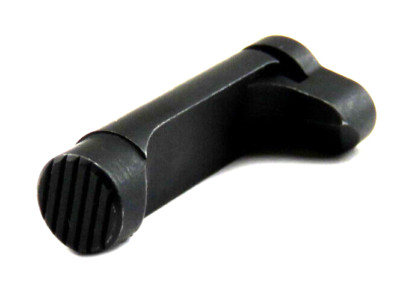 Extended Serrated Magazine Catch For 1911 Pistols - Steel, Black, Fits 9mm .45ACP .40