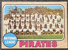 1968 TOPPS PITTSBURGH PIRATES TEAM CARD CLEMENTE/MAZ/STARGELL #308 VG/EX+ OC