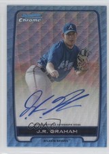2012 Bowman Chrome Prospects Blue Wave Refractor 32/50 JR Graham Auto 0o9