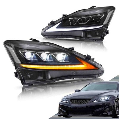 VLAND Projector FULL LED Headlights Fit 2006-2013 Lexus IS250 IS350 ISF Sedan US