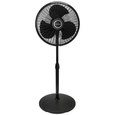 Lasko 2527 16in Adjustable 3-Speed Pedestal Fan Black