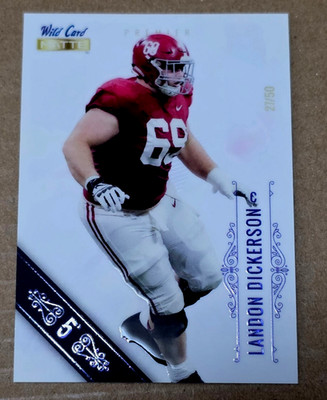 2021 Wild Card Matte MBC-45 Landon Dickerson 5 Stripe Parallel 27/50 Made Eagles