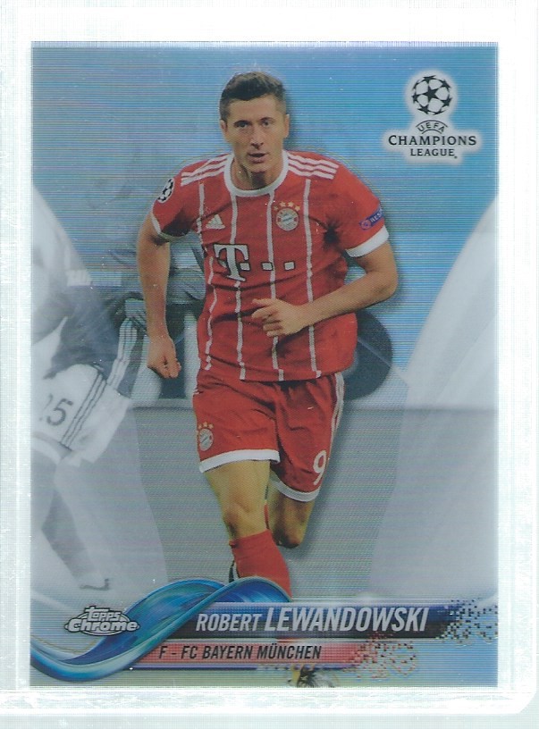 ROBERT LEWANDOWSKI 2017-18 TOPPS CHROME CHAMPIONS LEAGUE REFRACTOR #78