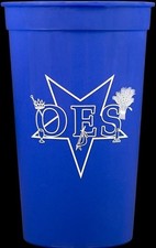 Order Of Eastern Star Plastic Stadium Cups [10 Per Pack - Blue - 22 oz.]