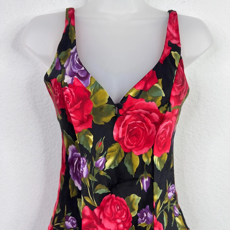 Body Victoria's Secret P Negro Seda De Colección Floral Rosa Romántico Coqueta Peluche Foto 3 de 4