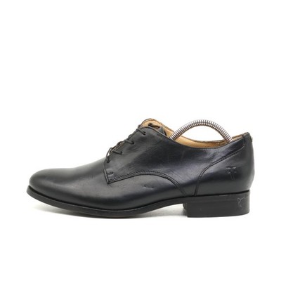 Frye Damen 4001 BLK Schnürschuhe schwarz Glattleder Low Oxford Business EU 39,5