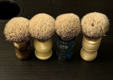 Lot of Seven Unused/Lightly Used Shaving Brushes Badger/Synthetic