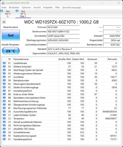 Western Digital WD Blue Mobile 1TB, 2.5", 128MB, SATA 6Gb/s, (WD10SPZX-60Z10T0)