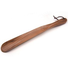 Bamber Wooden Shoe Horn Wood Shoehorn with Handle for 15-inch - Black Walnut