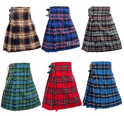 Schottischer Herren 5 Yard Kilt traditioneller Tartan Highland Kilt in verschiedenen Tartans