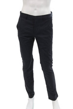 Theory Men's Button Closure Straight Leg Dress Work Pants Black Size 33