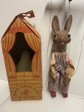Marionnette à fil ancienne  OLD PUPPETS- LAPIN -marque  JC boite d'origine TBE