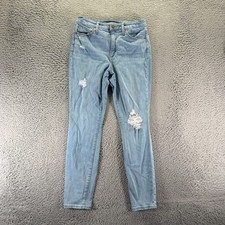 Universal Thread Jeans Women's 8 Blue Cotton Denim Skinny Distressed Workwear